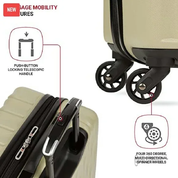 20-Inch Hardside Expandable Carry-On Luggage with Spinner Wheels
